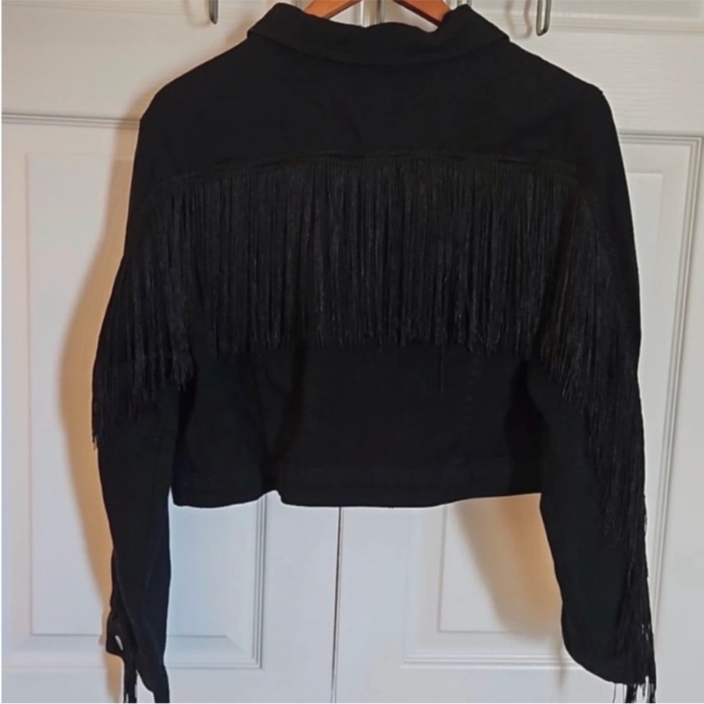 Forever 21 Black Fringe Jacket